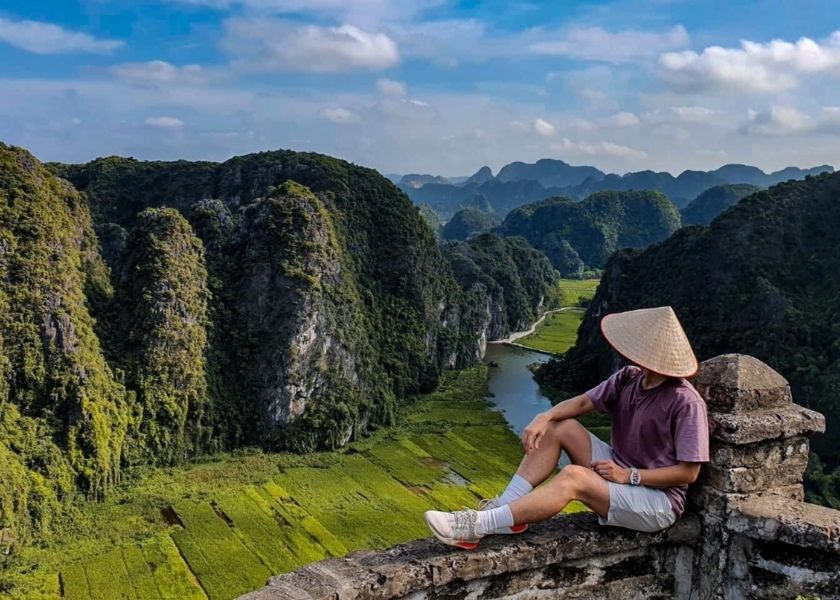 Paesaggio di Ninh Binh a settembre