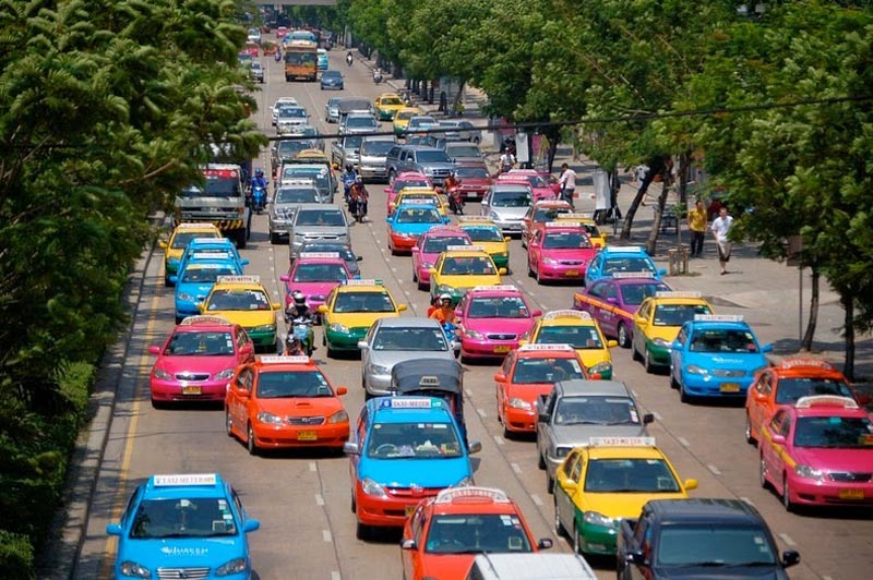 i taxi multicolori di Bangkok