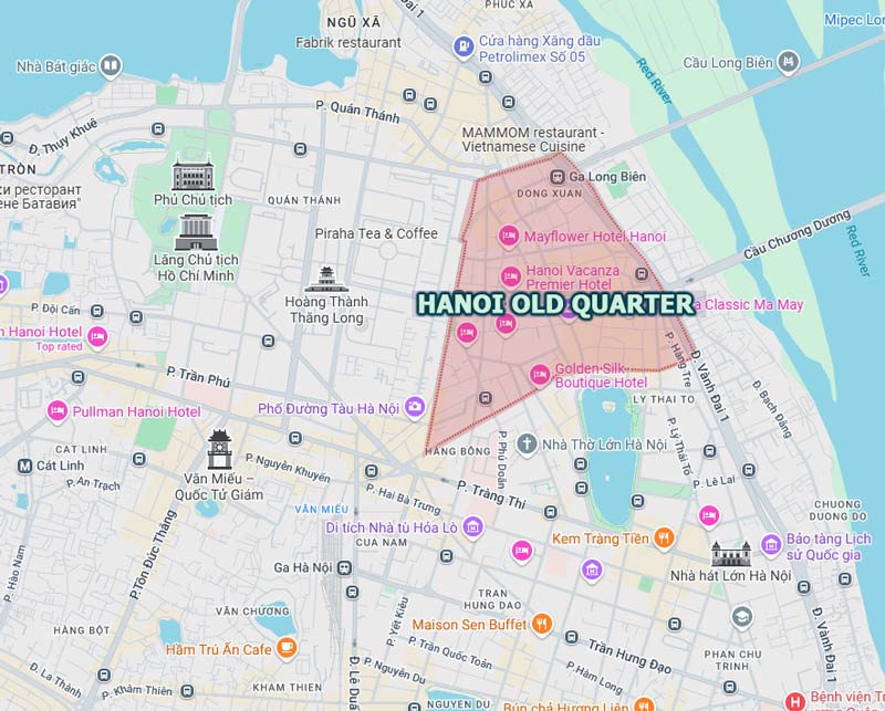 Mappa Quartiere Vecchio HANOI