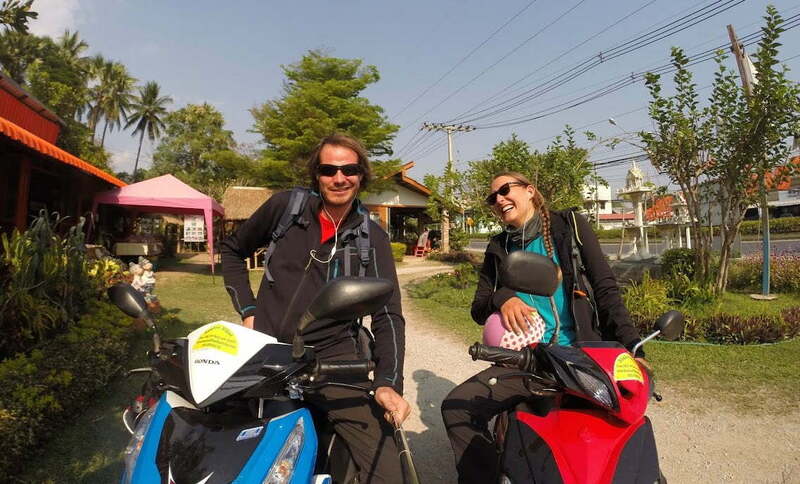 motorino nel nord della Thailandia
