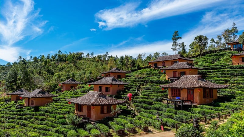 Villaggio thailandese di Ban Rak a Mae Hong Son
