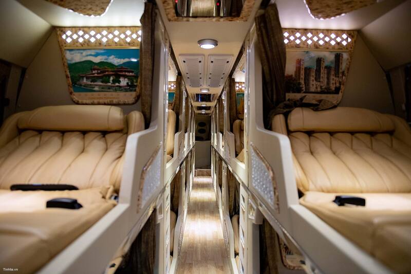 Inside a Hanoi - Sapa sleeper bus