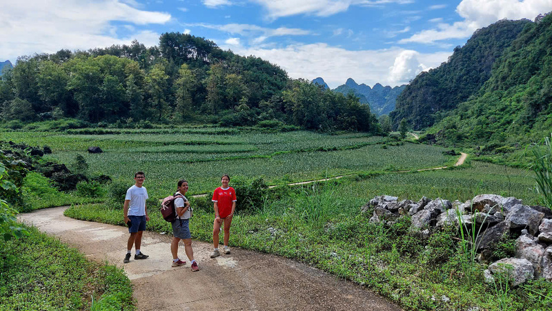 My dear travellers are trekking to the village of making wind paper.