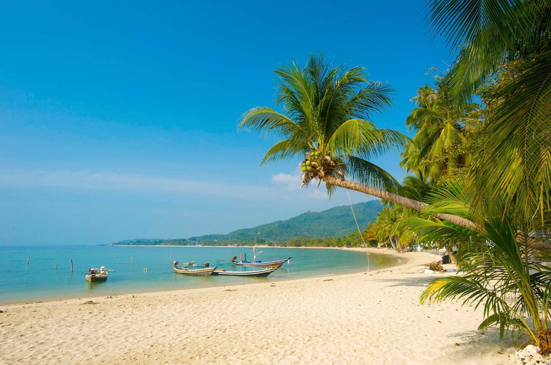 La spiaggia di Lamai a Koh Samui