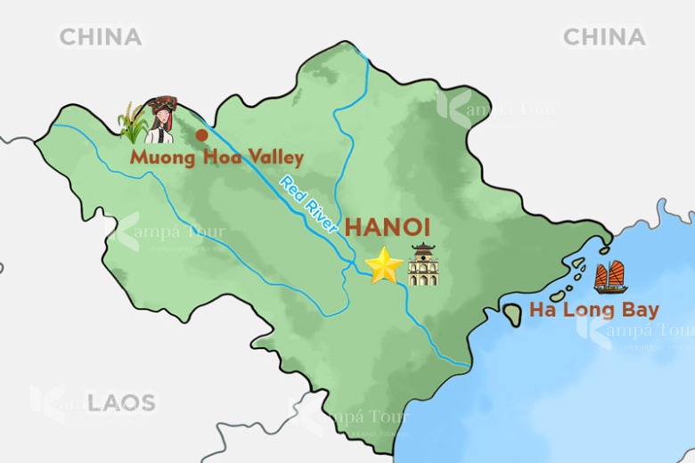 mappa valle di Muong Hoa