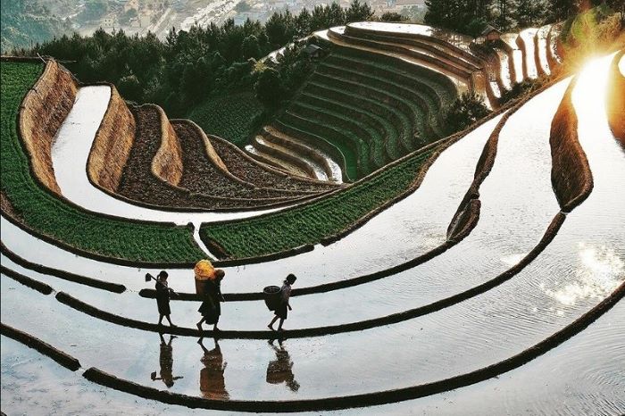 Sapa in stagione dell'acqua