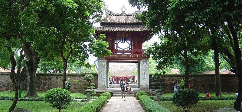 The Temple of Literature is the first university in Vietnam