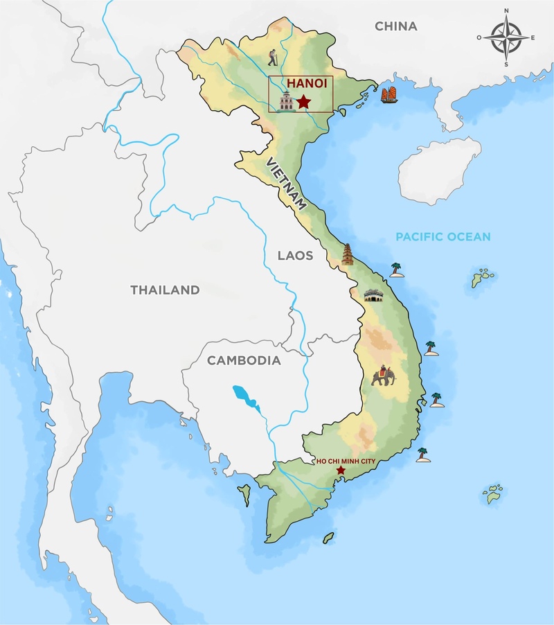 Hanoi is situated in the heart of northern Vietnam