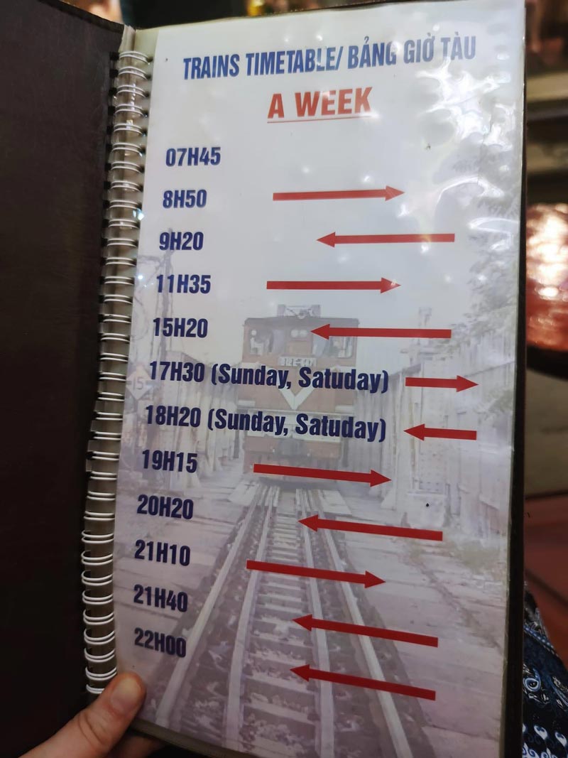 orario strada del treno hanoi