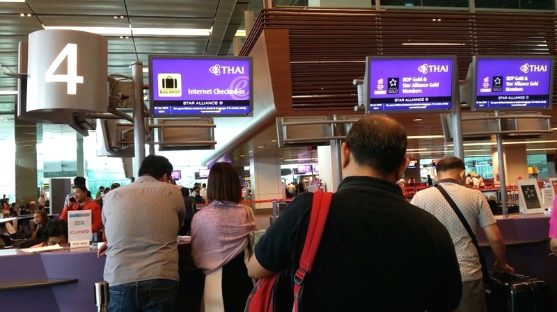 Banco check-in di Thai Airways
