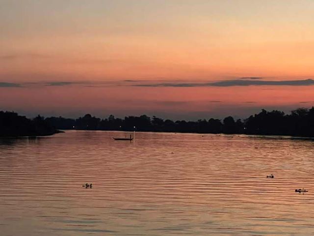 Witnessing a magical sunset over the lush landscapes of Northern Vietnam