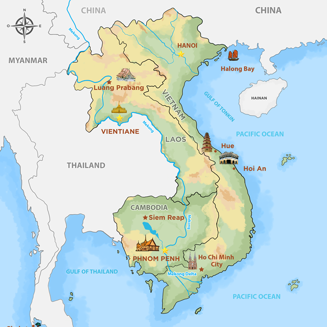 Vietnam, Cambogia e Laos